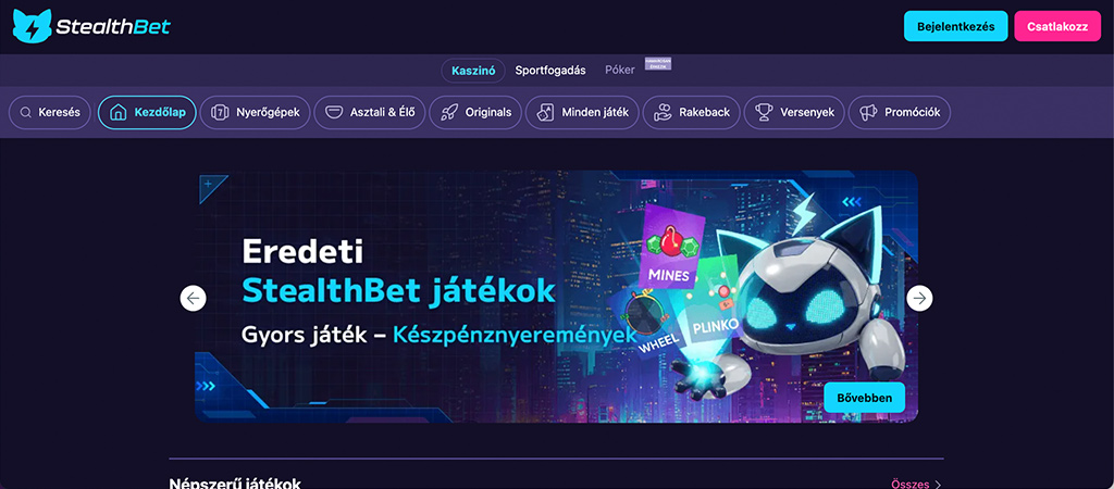 StealthBet bónuszok és promóciók 2026, mobil kaszinó