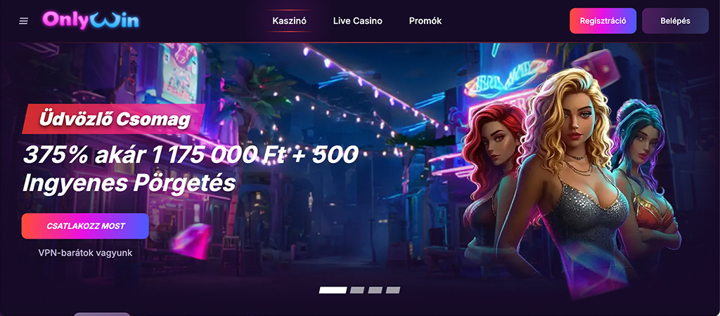 OnlyWin Casino bónuszok és promóciók 2026