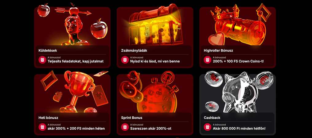  ingyenes pörgetés, highroller bónusz, online kaszinó
