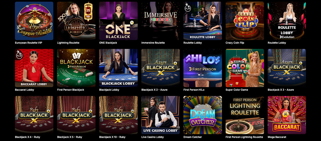 Fiery Play Casino, Élő osztós asztali játékok, blackjack