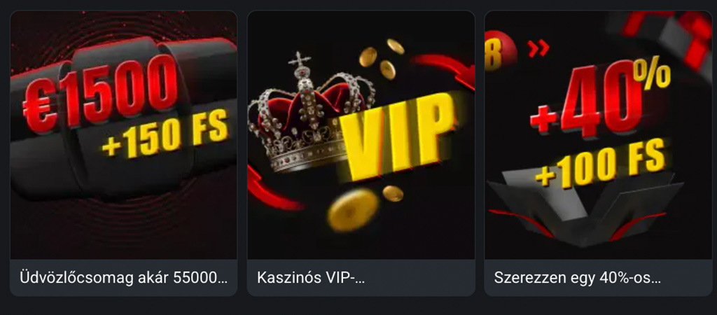ingyenes pörgetés, üdvözlő csomag