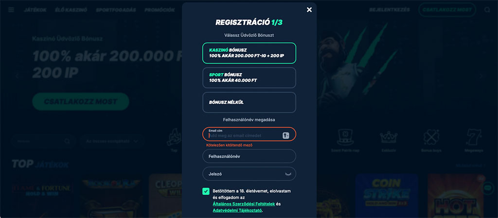 Playzilla Casino regisztrációs lépések, gyorsan és egyszerűen