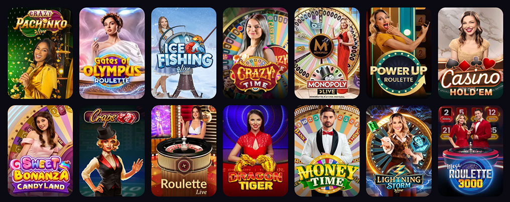 Élő kaszinó játékok a Casino Win2Chill felületén, slot