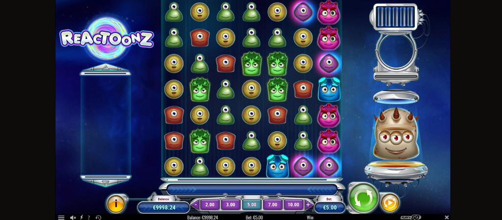 Reactoonz nyerőgépes játék, online slot