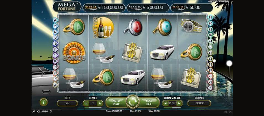 Mega Fortune casino oldalak, játék funkciók