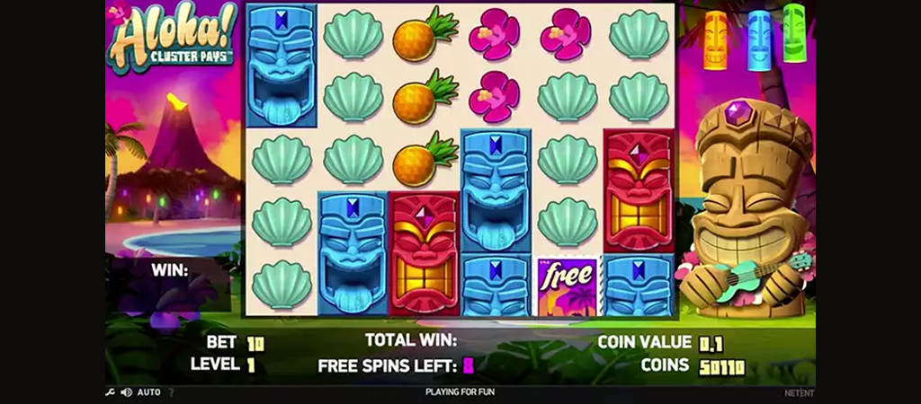 Aloha! Cluster Pays, nyerőgép ismertető, slot