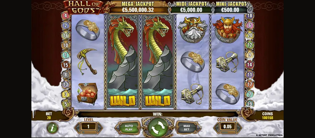 Hall of Gods nyerőgép, Magyar online nyerőgépek