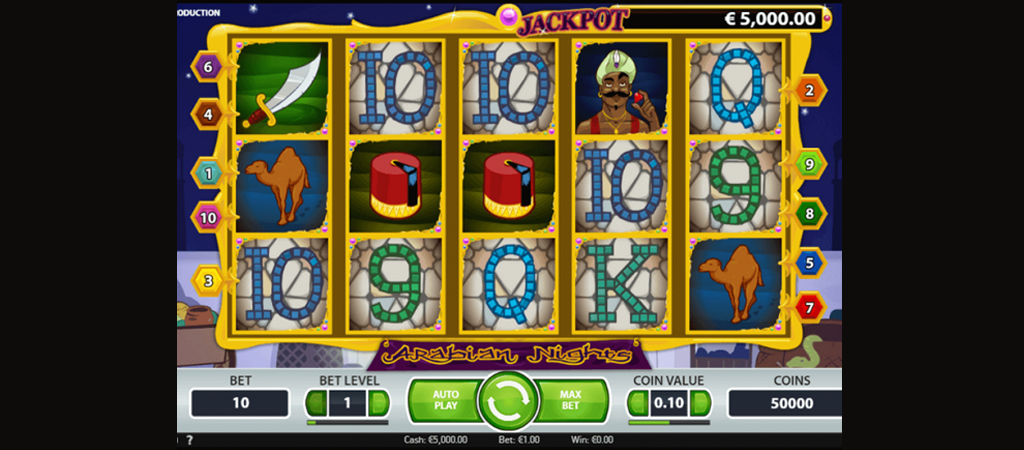 Arabian Nights, online nyerőgép, kaszinók