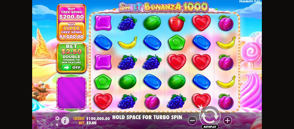 Sweet Bonanza 1000 nyerőgép, gyümölcsös nyerőgép