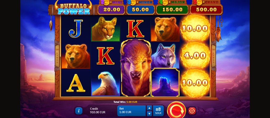 Buffalo Power, online nyerőgép, slots