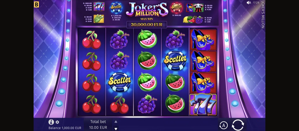 Joker Millions, online kaszinó, nyerőgép
