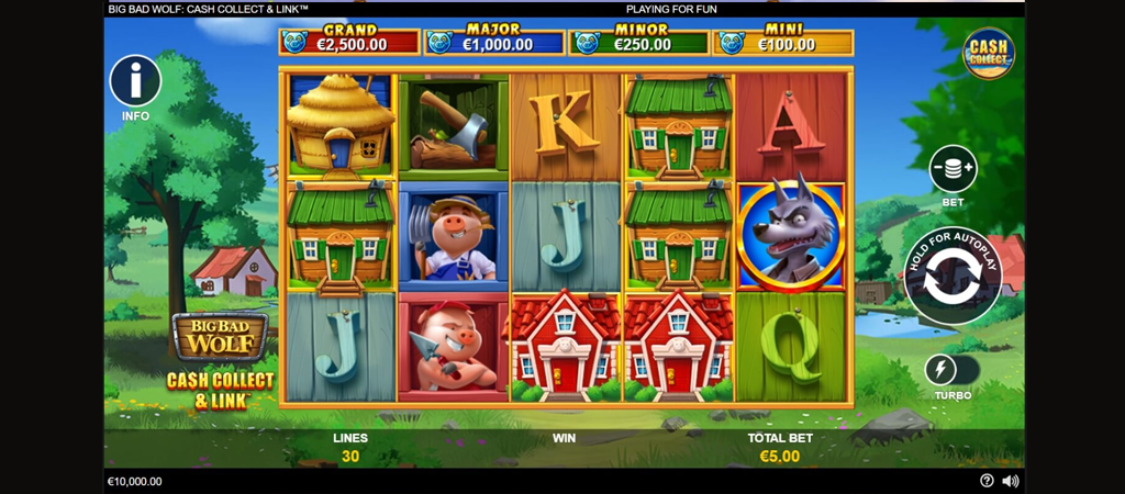 Big Bad Wolf game szimbólumai, ingyenes pörgetés