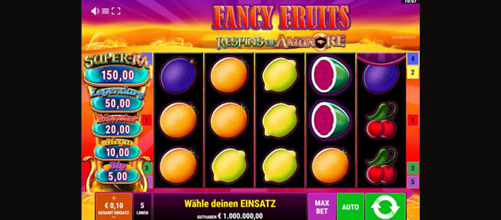 Fancy Fruits, online nyerőgép, gyümölcsös slot